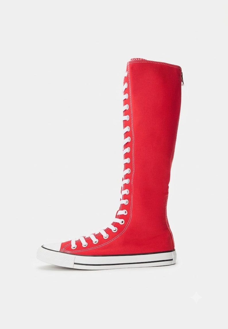Botas altas con cordones personalizadas / Zapatillas altas de lona, elige colores. imagen 9