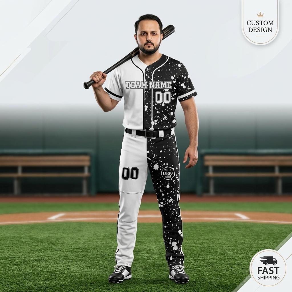 Custom Baseball Uniform Set, Personalized Jersey Pants, Team Name Number Logo