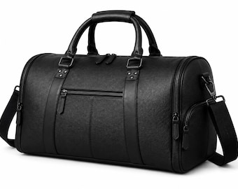 Handgemaakte leren reistas, weekendtas, handbagage, gepersonaliseerd cadeau voor mannen