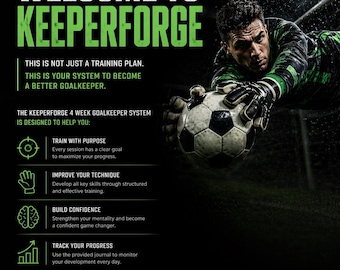 Goalkeeper Training Program PDF | 4 Week GK Workout Plan | Soccer Goalkeeper Drills + Mental Guide + Progress Journal