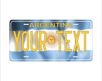 Argentina Flag Wave Novelty License Plates