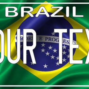 Brasiliens flagga våg nyhet anpassade registreringsskyltar