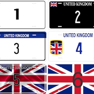 United Kingdom UK England Scotland Wales Flags Novelty Moto Bike Mini License Plates