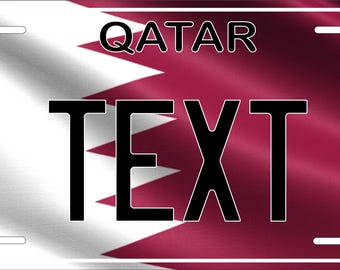 Vlag van Qatar Golf Midden-Oosten Afrika Aangepaste nieuwigheid nummerplaten