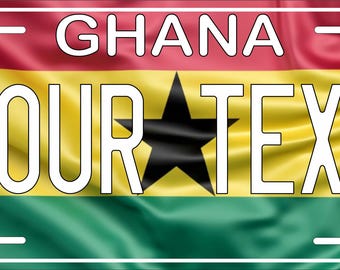 Vlag van Ghana Golf Afrika aangepaste nieuwigheid nummerplaten