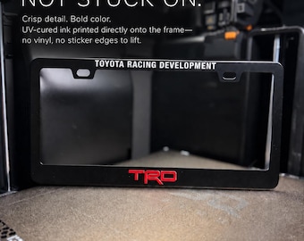 Heritage Plate Frame – Etched Aluminum or UV Printed – 4Runner, Tundra, Sequoia, Tacoma, FJ – No 2024+ Tacoma