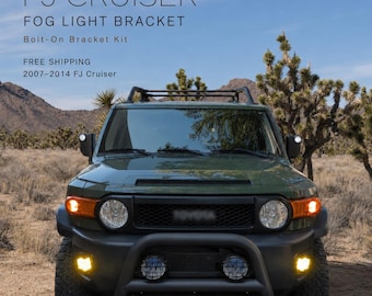 Toyota FJ Cruiser Fog Light Brackets 2007-2014 | Wing Delete Replacement | 5" Pod Light Mounts
