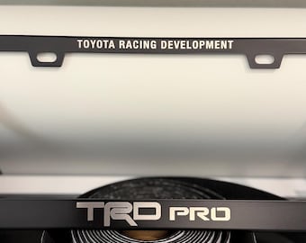 Aluminum Etched License Plate Frame – TRD Pro, Fits 4Runner/Tundra/Sequoia/Tacoma
