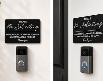 Modern No Soliciting Door Sign