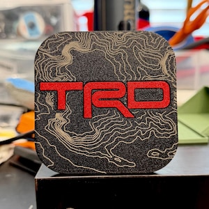 Moab Utah Topography 2 Inch Tow Hitch Cover - FOR - 4Runner - Tundra - Sequoia - Tacoma - FJ