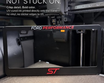 For the Explorer / Focus / Fiesta / Edge ST Laser Engraved License Plate Frame - Ford Performance