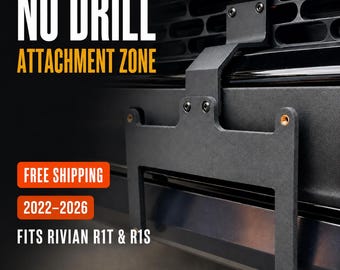 Riv Front License Plate Bracket (2022–2026) — No Drill, Heavy-Duty Mount