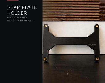 Rear License Plate Bracket (2022–2027) — Bolt-On, Direct Fit + Black Screws compatible with Rivian R1S/R1T