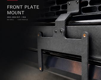 Front License Plate Bracket (2022-2027)- No Drill, Heavy-Duty Mount compatible with Rivian R1T/R1S