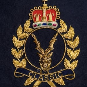 Name Handmade gestickt Golden Bullion Draht Wappen Aufnäher für Männer & Frauen