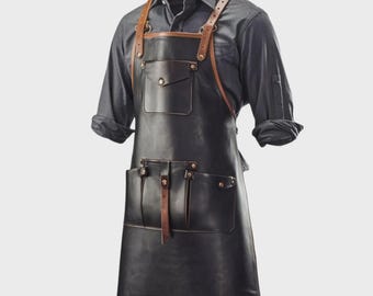 Master Craft Full Grain Leather Apron | Heavy Duty Workwear