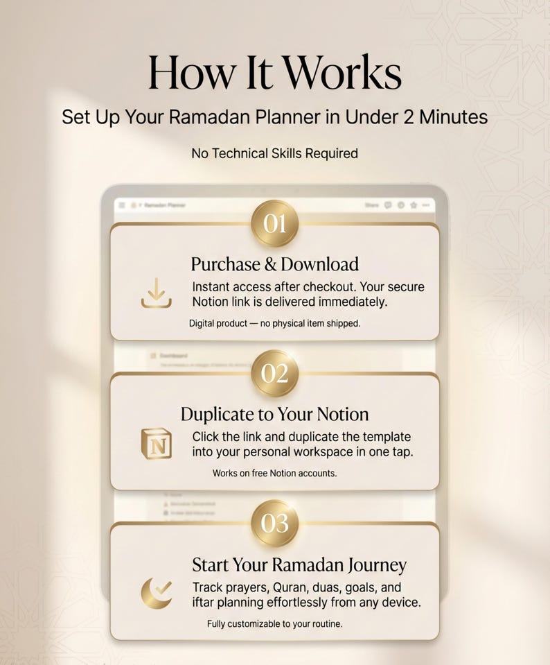 Ramadan Planner 2026 Notion Template | Islamic Digital Tracker (digital ...