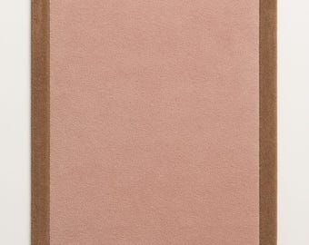 Hand-Tufted NZ Wool Rug: Modern Pink & Brown Border