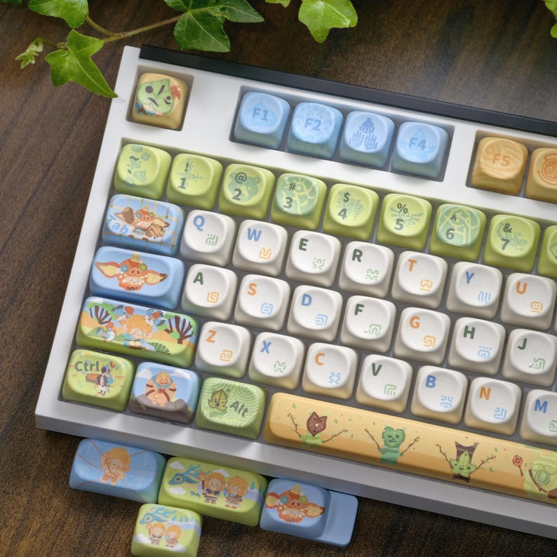 Zelda Inspired Keycap Set | 130 Keys MOA Profile PBT 5-side Dye ...