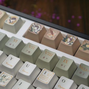 Vintage Pride and Prejudice Keycap Set | Retro Book Lover Cherry Profile PBT Keyboard image 10