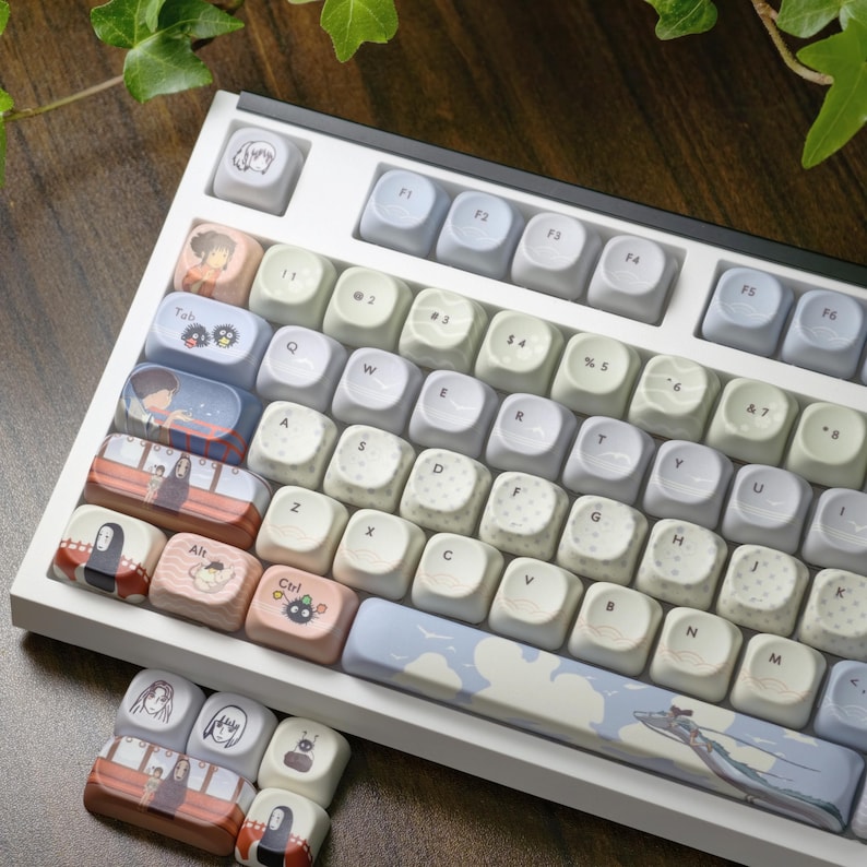 Ghibli Anime Keycaps | Japanese Style PBT Cherry MX Custom Handmade - Etsy