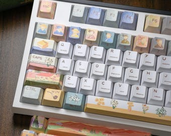 Van Gogh Art PBT Keycap Set | 130 Keys Cherry Profile