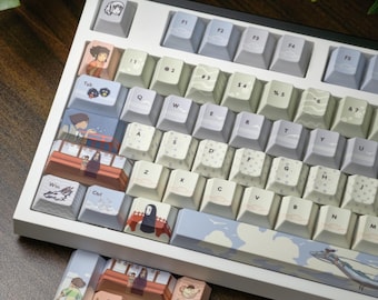 Ghibli Anime Keycaps | Japanese Style PBT Cherry MX Custom Handmade