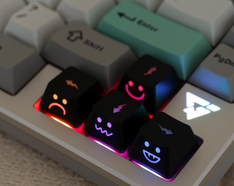 Backlit Emoji Arrow Keycaps - Cross Stem ABS Plastic Set