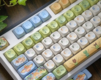 Zelda Inspired Keycap Set | 130 Keys MOA Profile PBT 5-Side Dye-Sublimation Custom Gaming Keycaps