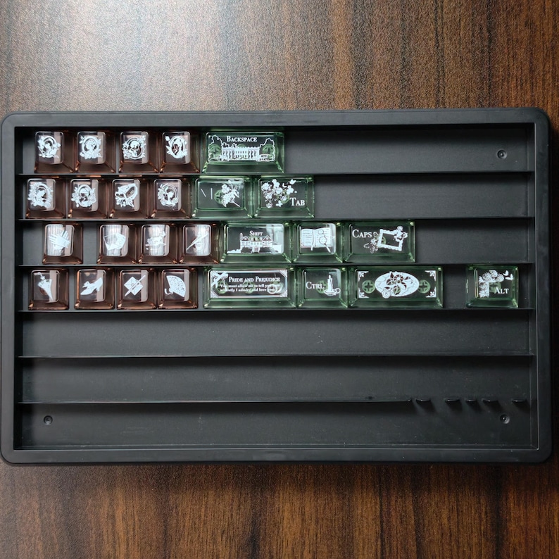 Vintage Pride and Prejudice Keycap Set | Retro Book Lover Cherry Profile PBT Keyboard image 15