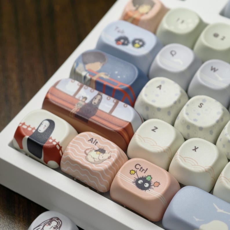 Ghibli Anime Keycaps | Japanese Style PBT Cherry MX Custom Handmade - Etsy