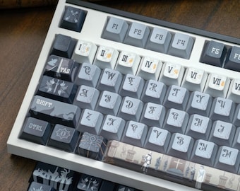 Medieval Knight Astrology Custom Keycap Set | 134 Keys Cherry Profile PBT 5-Side Dye-Sublimation