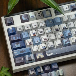 Black Cat Artisan Keycap Set 134 Keys PBT For Cherry MX Mechanical Keyboards