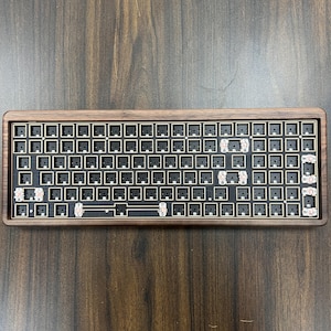 Solid Walnut Wood Custom Mechanical Keyboard Kit Tri-mode RGB for ...