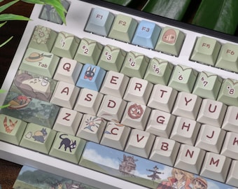 Studio Ghibli 147 Key PBT Dye-Sub Anime Keycaps for Mechanical Keyboard