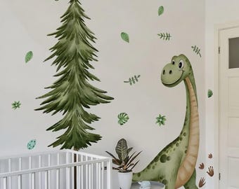 Dinosaur Wall Decals, Nursery Dinosaur Wall Stickers,Jungle Theme Wall Stickers,Kids Room Nursery Boys Girls Bedroom Dinosaur Wall Art Decor