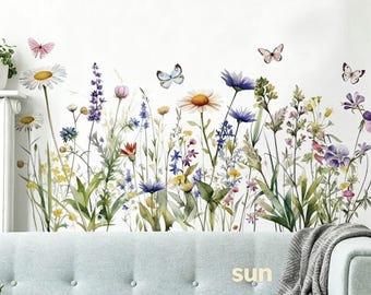 Floral Wallpaper Peel and Stick Fresh Little Daisies Wall Stickers Peel and Stick for Baby Kids Nursery Girls Bedroom Living Room