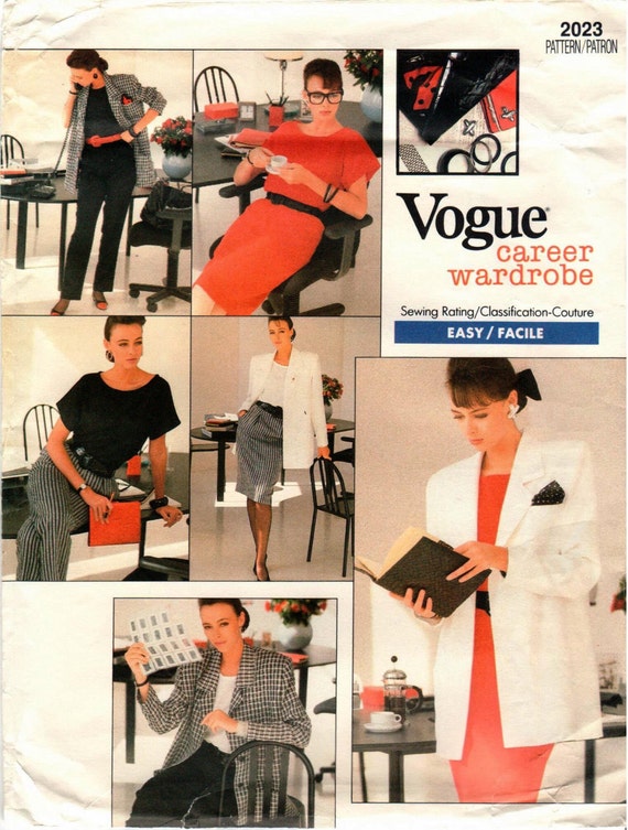 Vintage Uncut Vogue Career Wardrobe Pattern 2023 Etsy