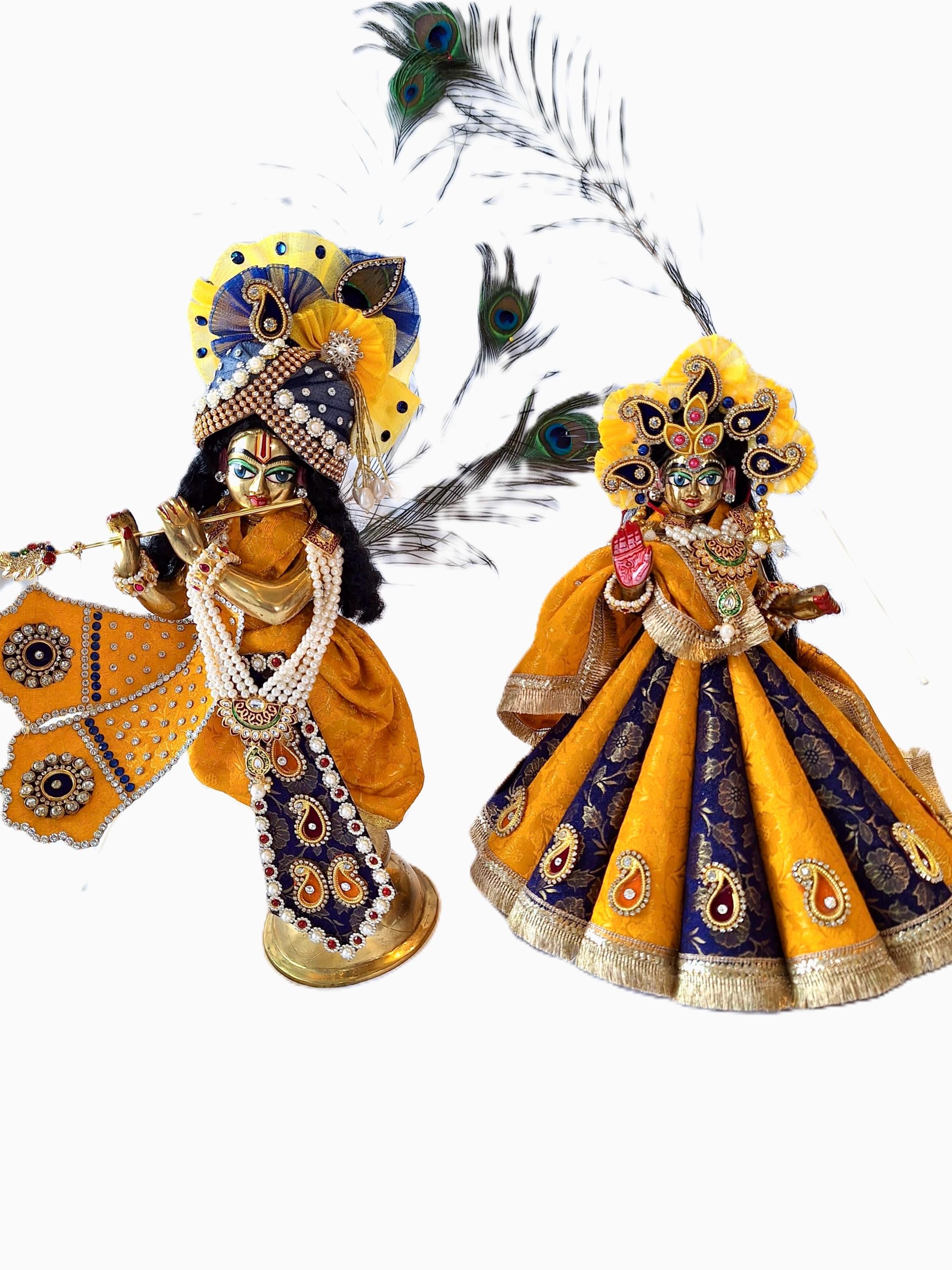 white christmas dresses Soft Velvet Handmade Radha Krishna Dresses (Different Colors) (Pagdi N –  Krishnam Poshak