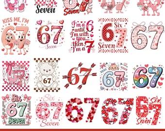 Paquete de 67 imágenes PNG de San Valentín, tarjeta de San Valentín, lazo de San Valentín, archivo digital, descarga instantánea