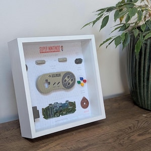 Framed Nintendo SNES Controller Gaming Art