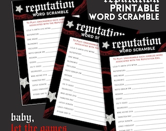 Reputation Word Scramble Game