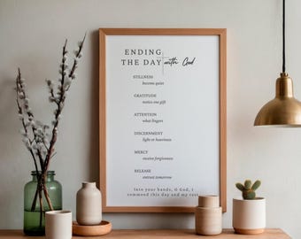 Abendgebet Printable | Schlicht Christian Examen (A4 A6 US Letter + Phone)