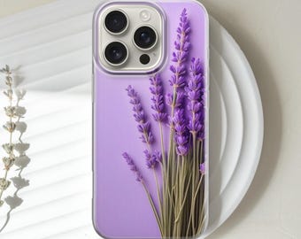 Lavender Field Phone Case, Floral Purple TPU Cover