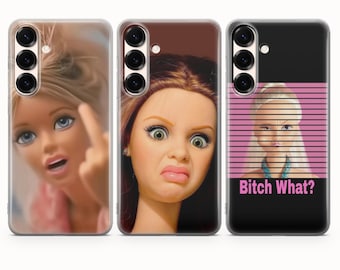 Mittelfinger Puppe Handytasche Dolly Meme Abdeckung für Samsung S26 S25 S24 S23 S22 Plus Ultra FE S10 Galaxy Note 20 A16 A17 A57 A56 A16 A25 A05