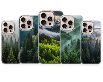 Waldästhetik Handytasche Berglandschaft Cover Für iPhone 17 Pro Max 16a 15 14 13 12 11 8 7 Samsung S25fe S24fe A56 Pixel 10 XL 9a 8