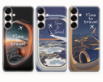 Flugzeug Fenster Handytasche Travel Cover Für Samsung S26 S25 S24 S23 S22 Plus Ultra FE S10 Galaxy Note 20 A16 A17 A57 A56 A16 A25 A05