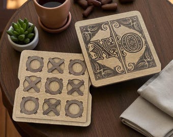 Laser Cut Tic Tac Toe Game File: Wood & Acrylic SVG DXF (Instant Download)