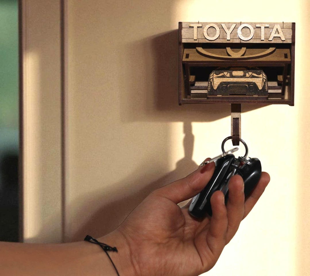 Car Key Holder SVG: Laser Cut Wall Mount Organizer (digital Download ...