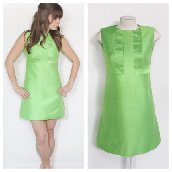 Green With Envy Vintage 60's Mod Mini Dress
